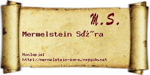 Mermelstein Sára névjegykártya